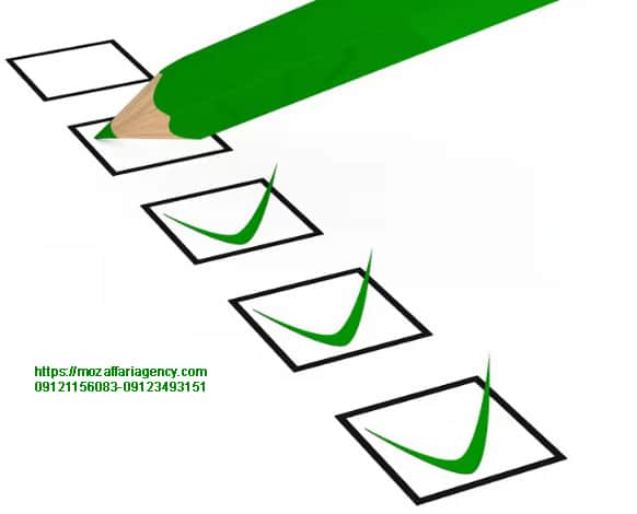 چک لیست مدارک کانادا